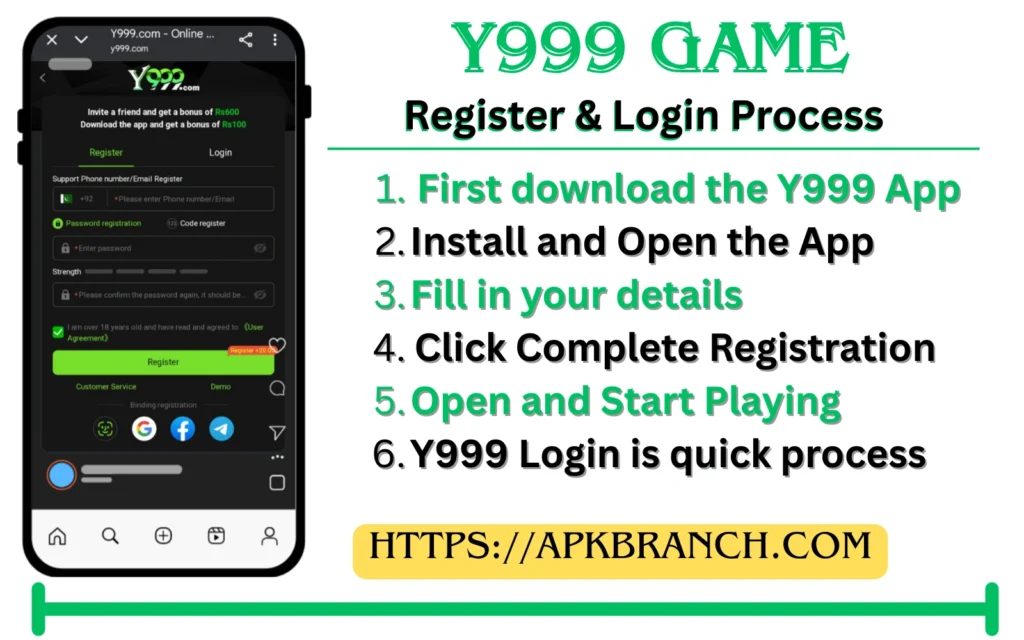 Y999 Game login