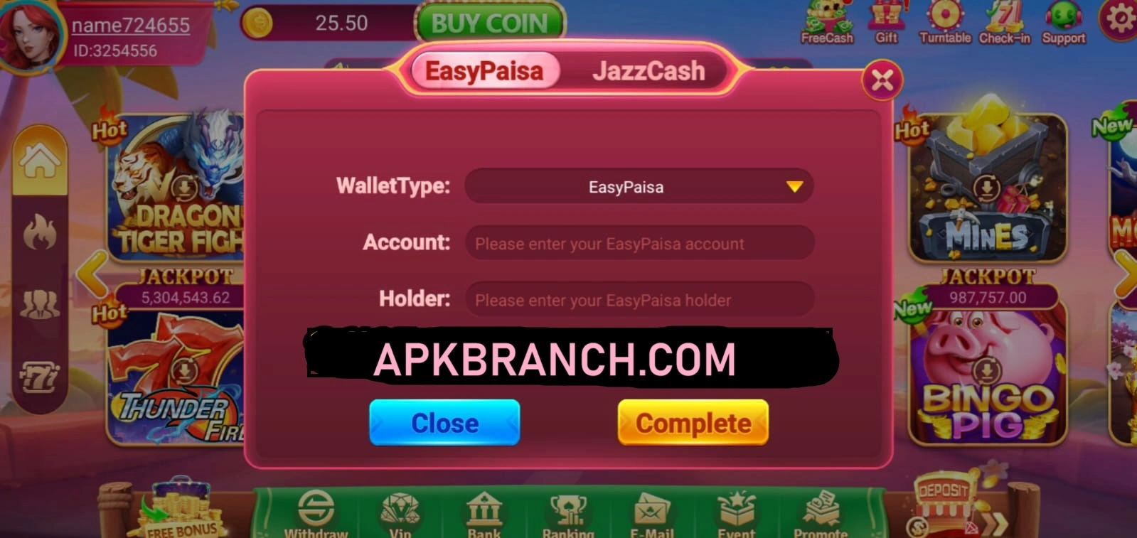 Crore Game withdrawal