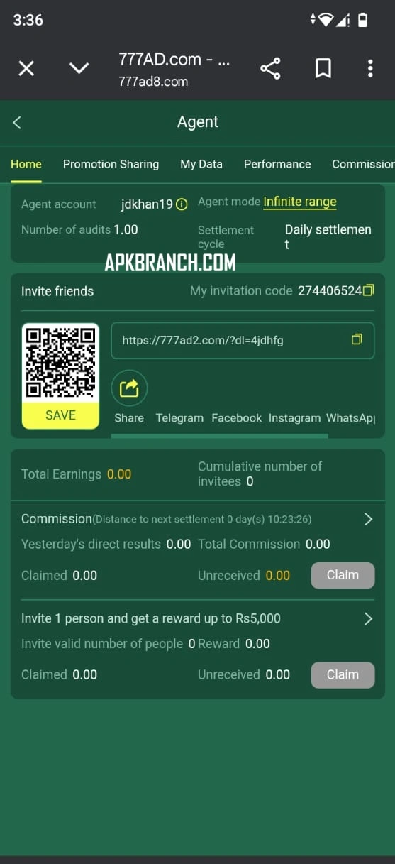 777 ad Game agent bonus