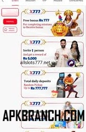 X 777 Game rewards