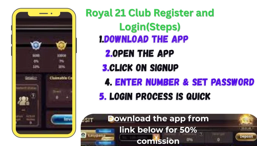 Royal 21 Club Game login
