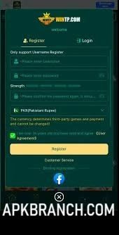 Wintp Game Register and login