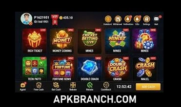 Mwin Game interface screenshot