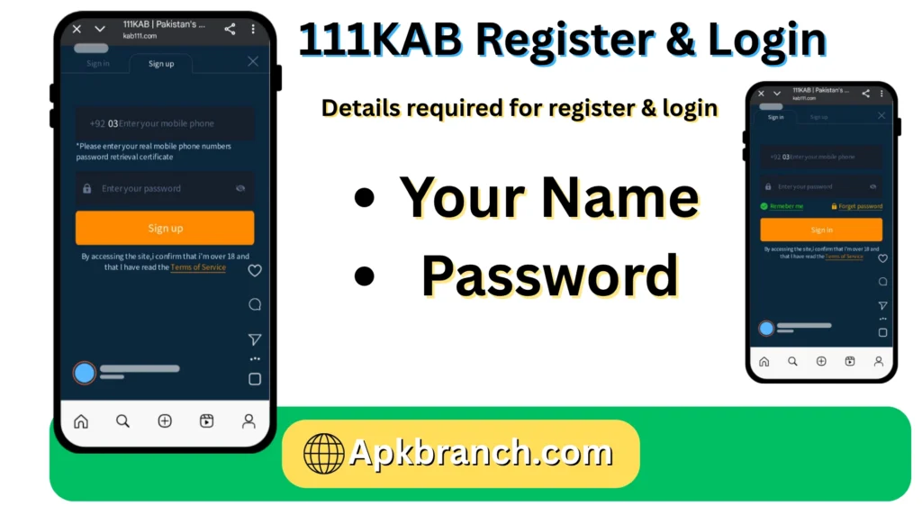 111kab App Register and Login