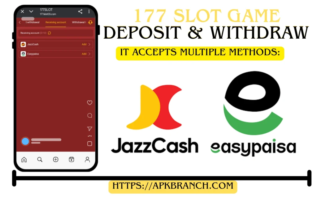 177 Slot Game deposit and withdrawal