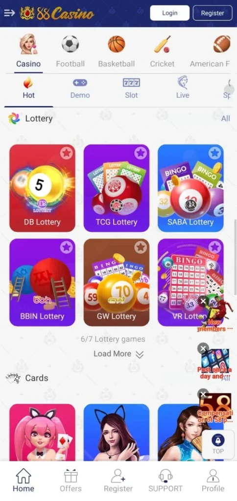 88 Casino Game bonus