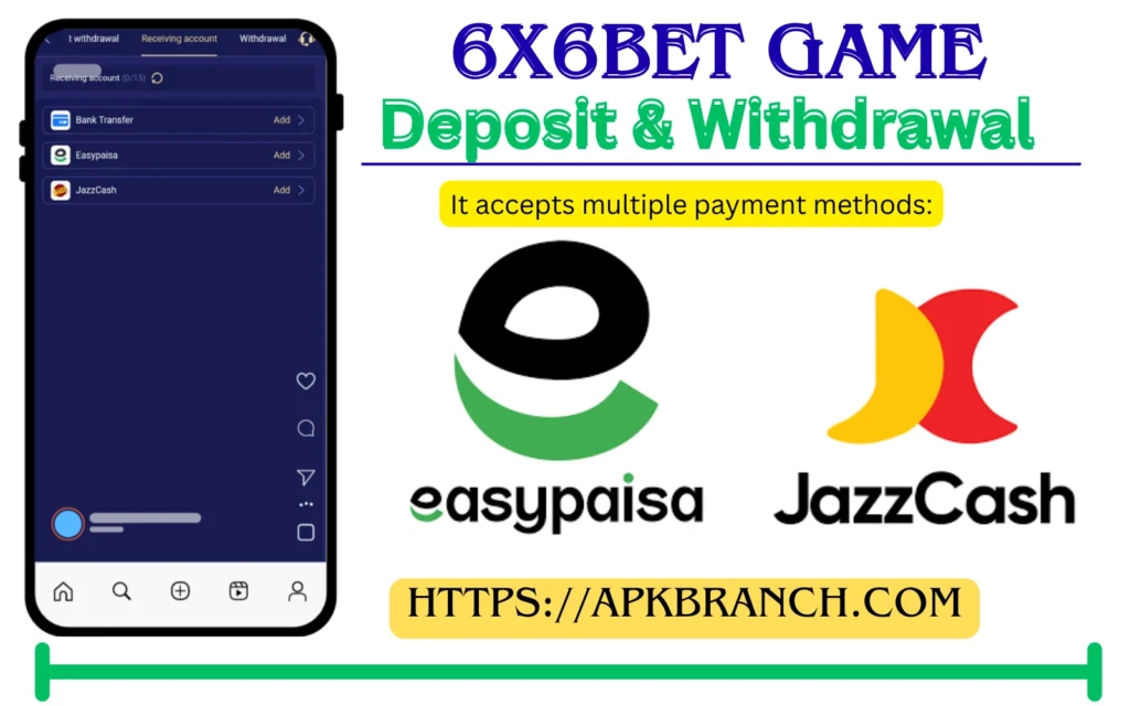 6X6 Bet Game deposit and withdrawal
