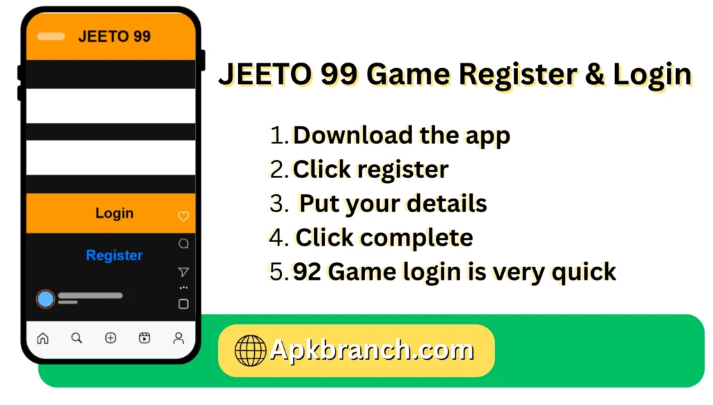 Jeeto 99 Game register and login