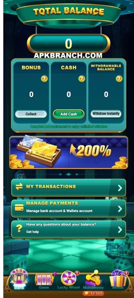 Lucky PK 777 Game withdrawal