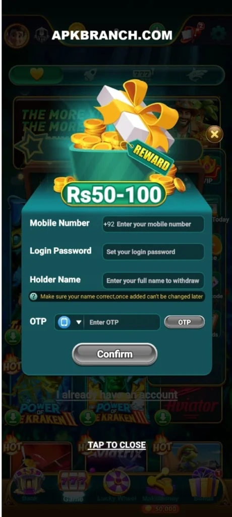 Lucky PK 777 Game login