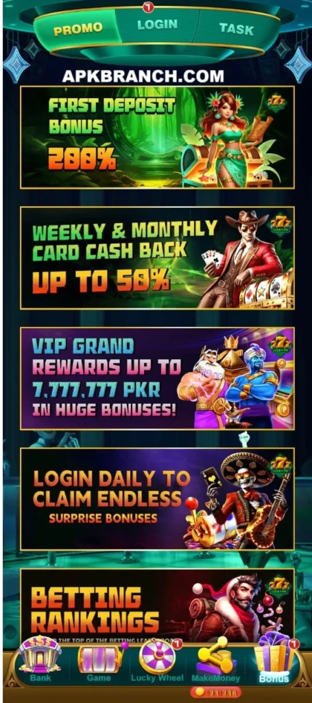 Lucky PK 777 Game rewards