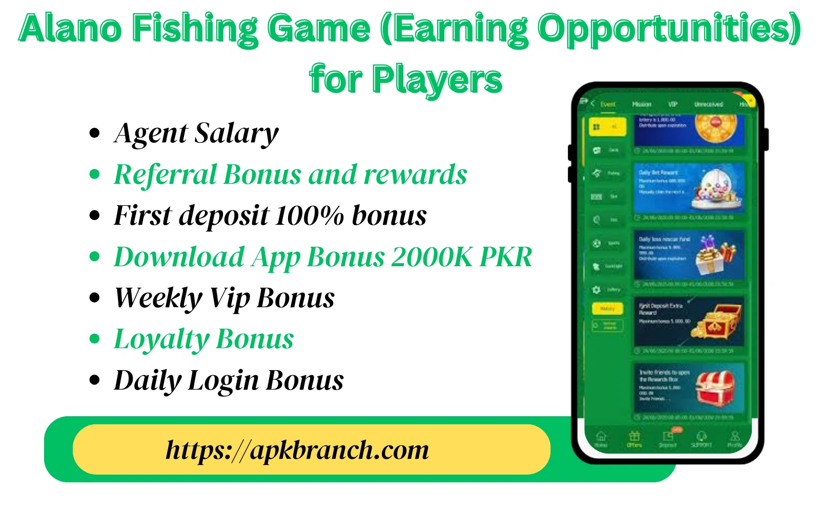 Alano Fishing Game rewards