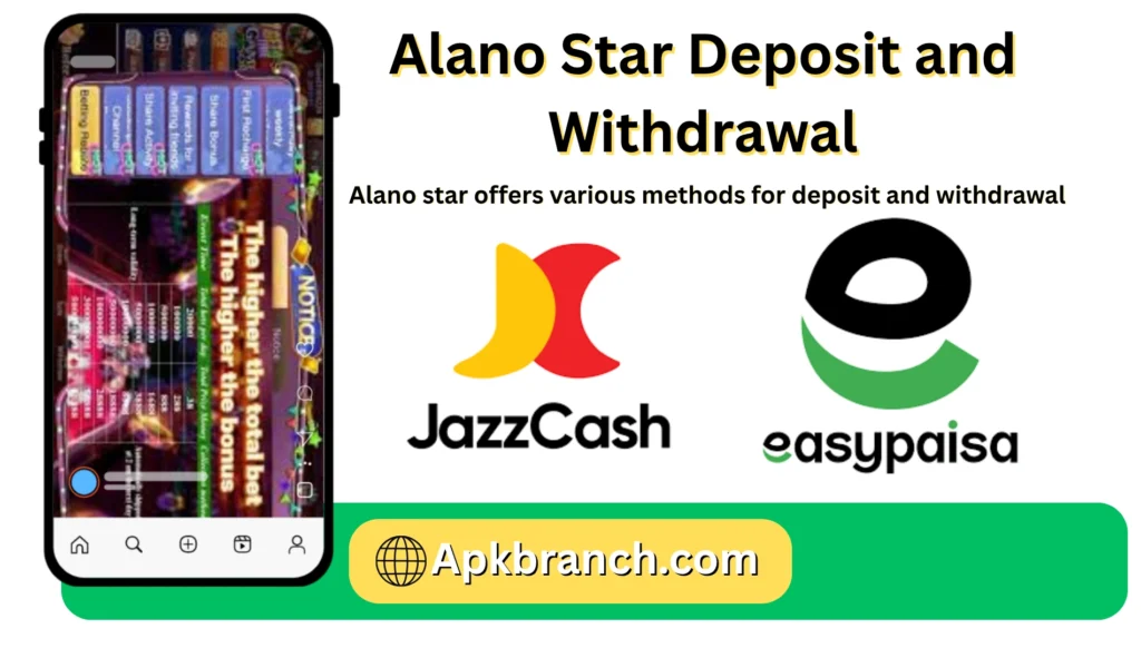 Alano Game deposit and withdrawal