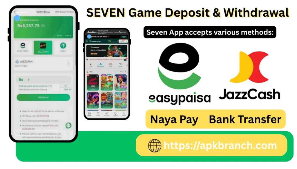 Seven Game deposit and withdrawal