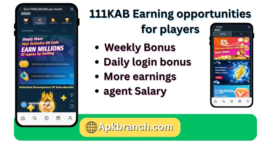 111kab App earning opportunties