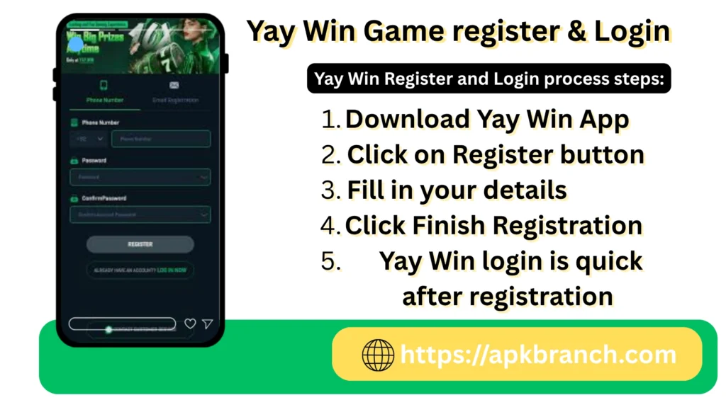 Yay Win Game register and login
