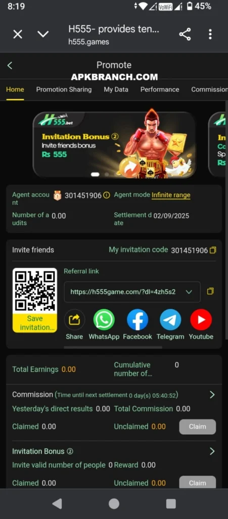 H555 Game bonus