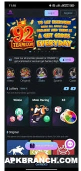 92 Strike Game interface screenshot