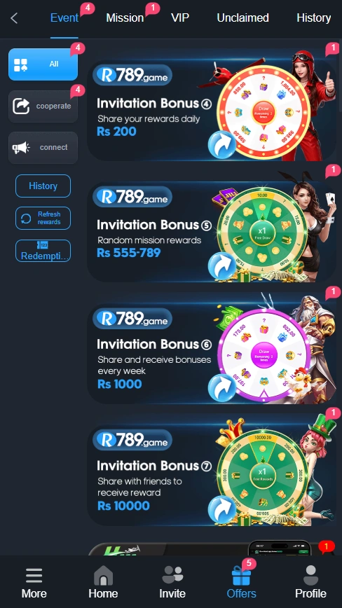 R789 Game rewards