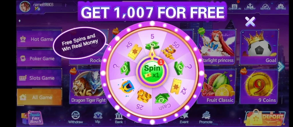 SpinWin Game rewards