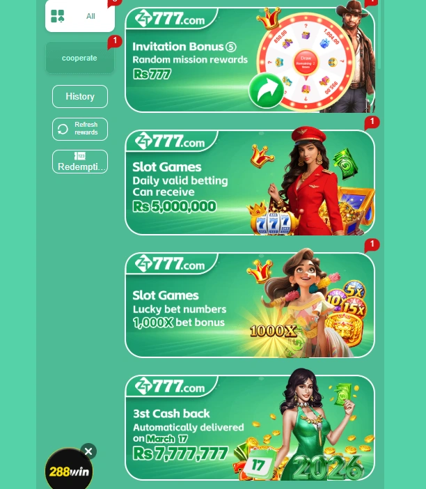 ZT777 Game rewards image